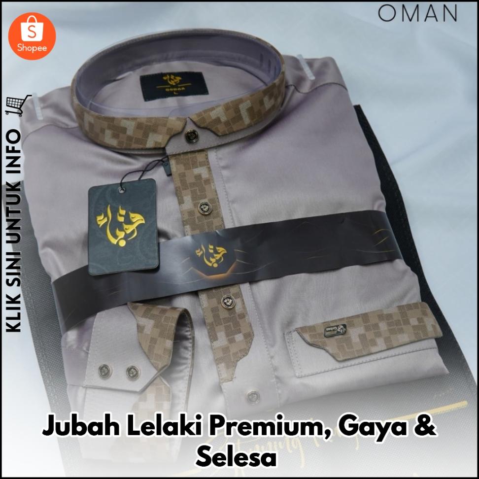 Jubah Lelaki Premium, Gaya & Selesa