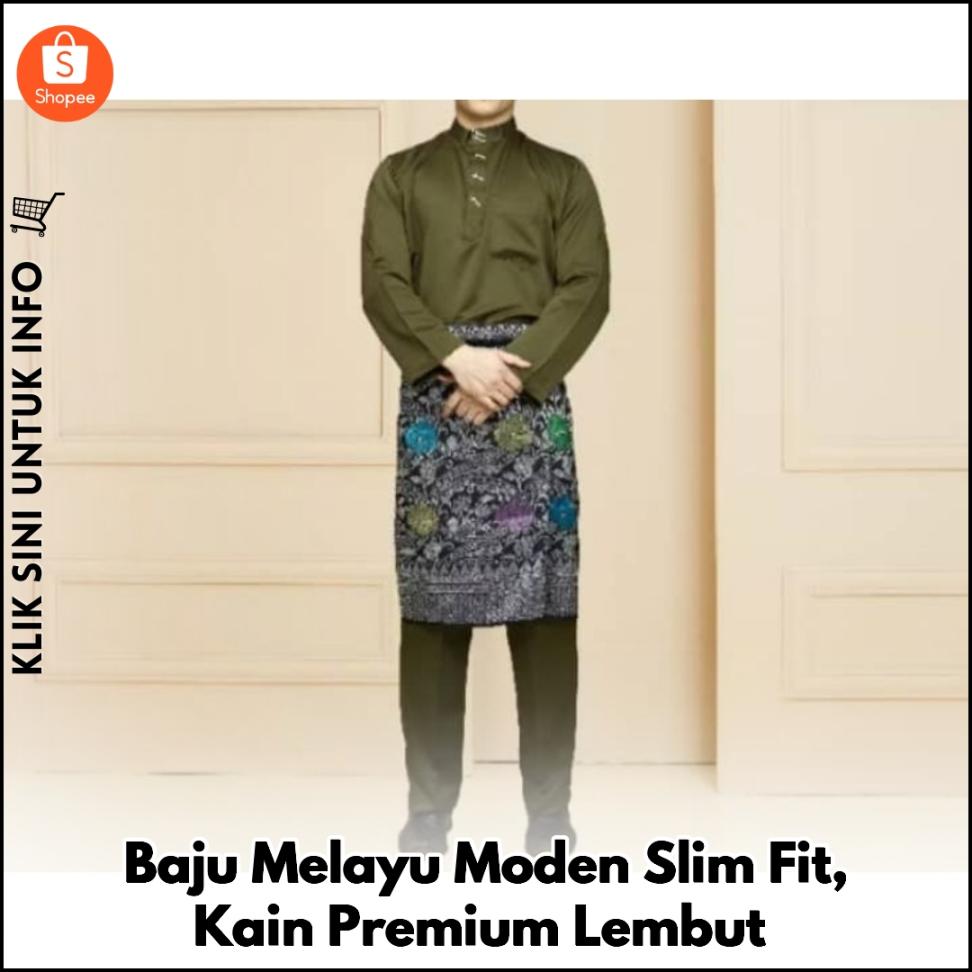 Baju Melayu Moden Slim Fit, Kain Premium Lembut