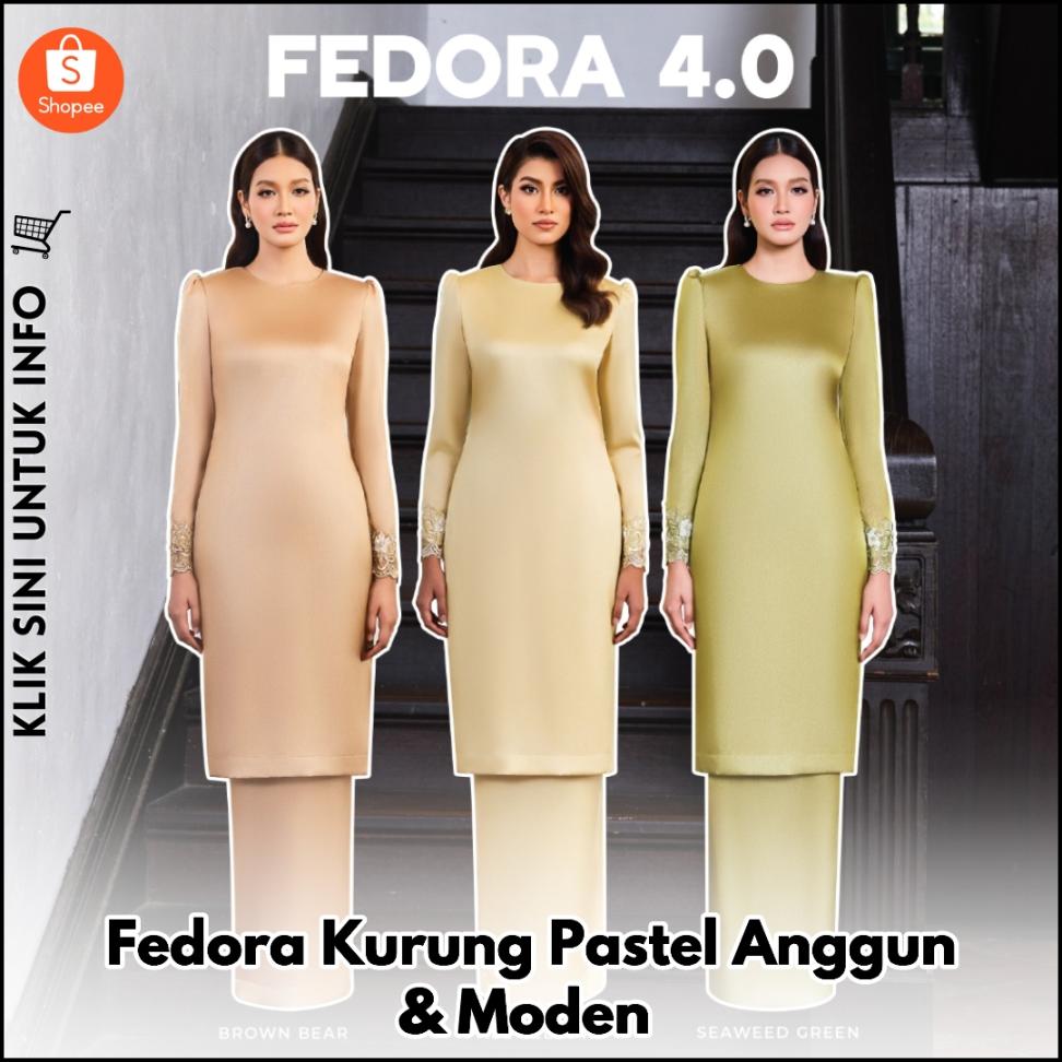 Fedora Kurung Pastel Anggun & Moden