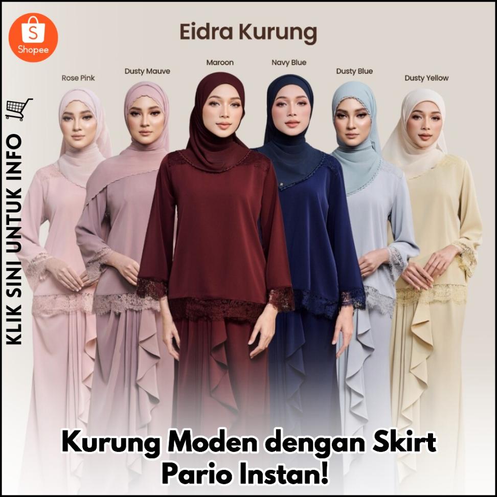 Kurung Moden dengan Skirt Pario Instan!