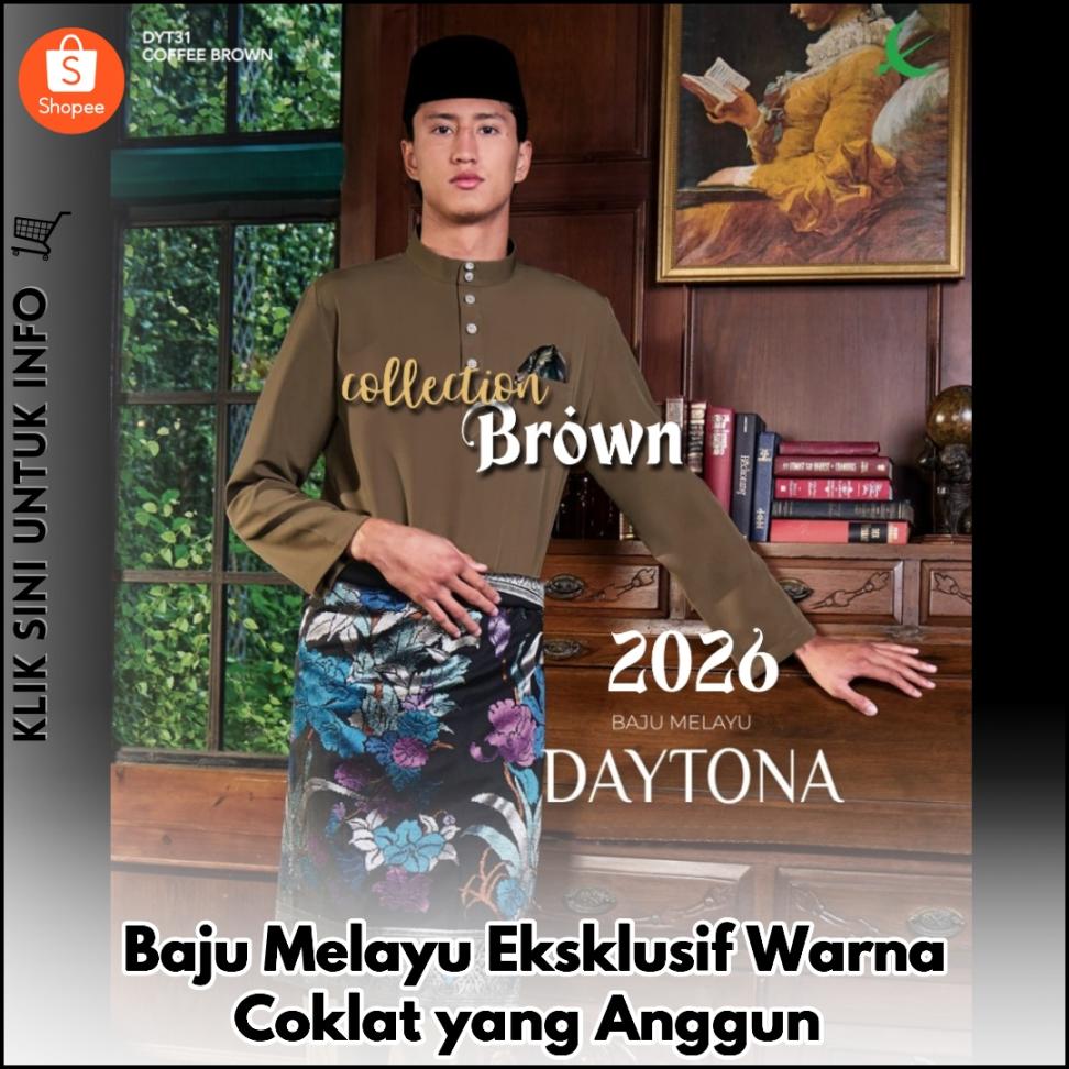 Baju Melayu Eksklusif Warna Coklat yang Anggun