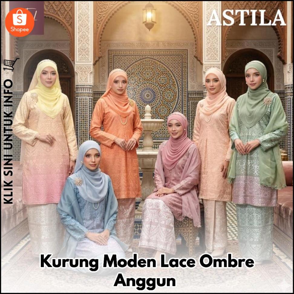 Kurung Moden Lace Ombre Anggun