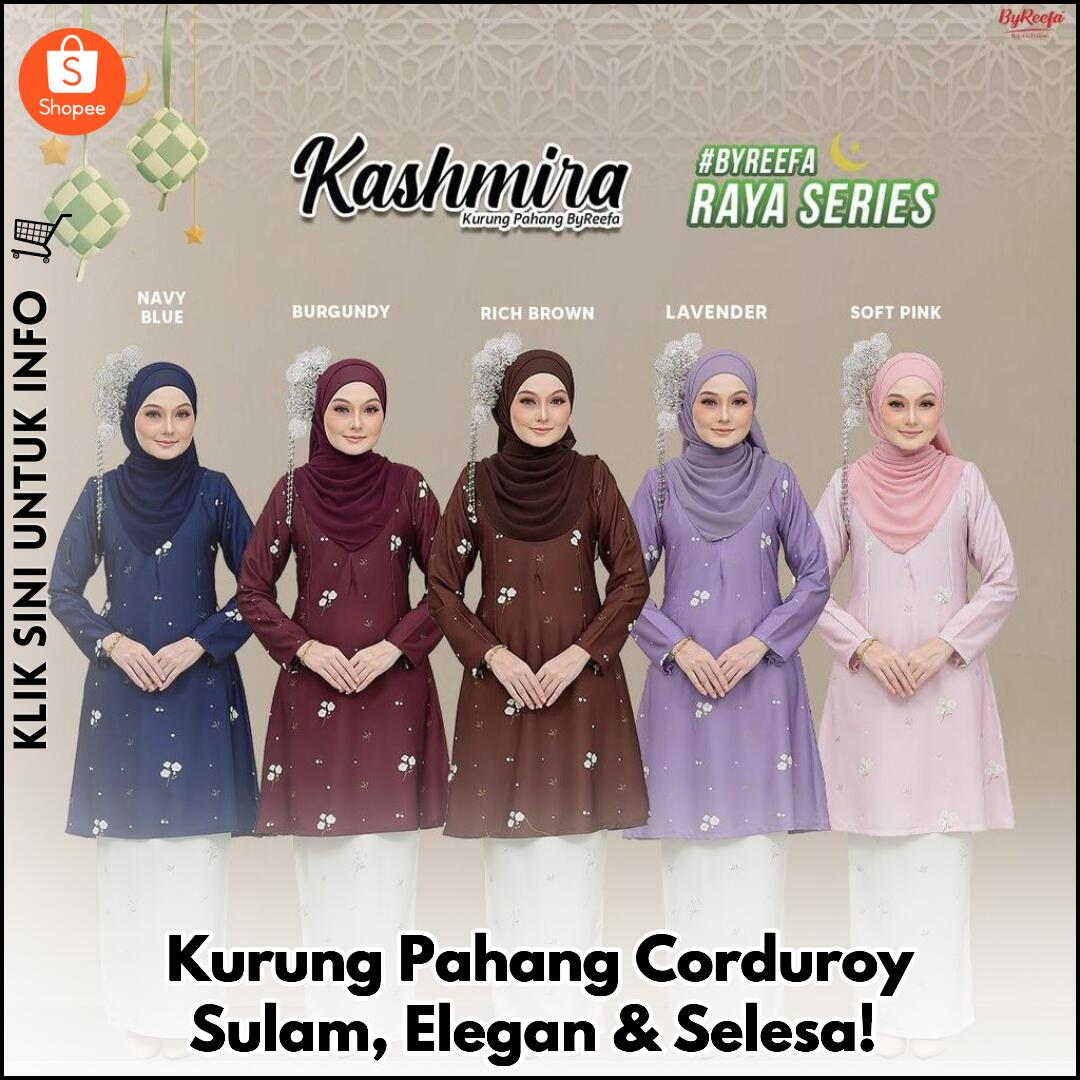 Kurung Pahang Corduroy Sulam, Elegan & Selesa!