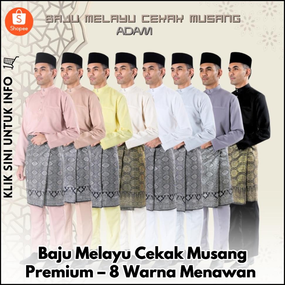Baju Melayu Cekak Musang Premium – 8 Warna Menawan