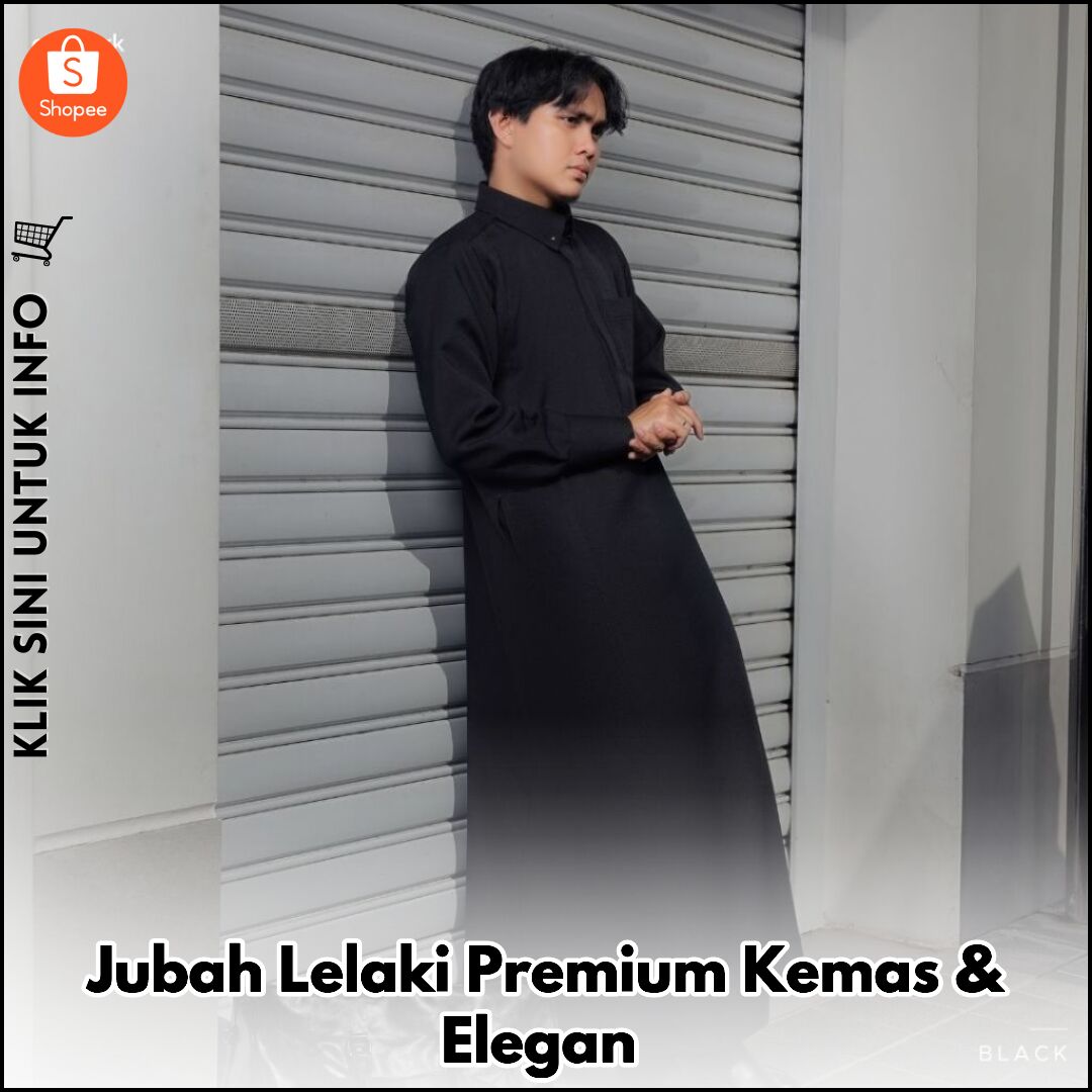 Jubah Lelaki Premium Kemas & Elegan