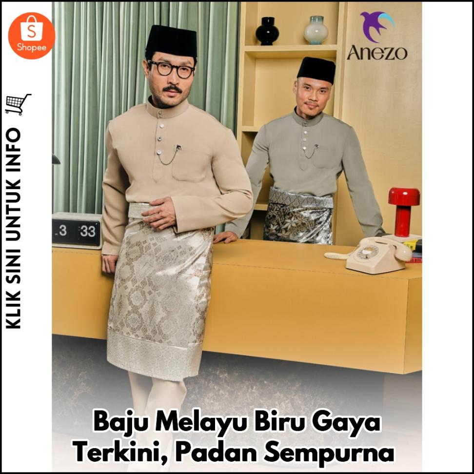 Baju Melayu Biru Gaya Terkini, Padan Sempurna