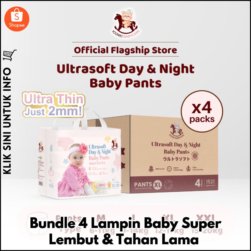 Bundle 4 Lampin Baby Super Lembut & Tahan Lama