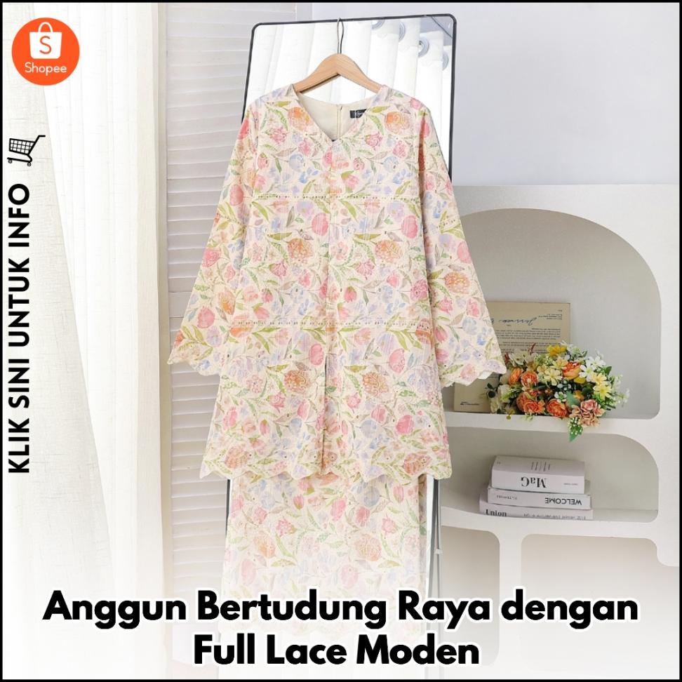 Anggun Bertudung Raya dengan Full Lace Moden