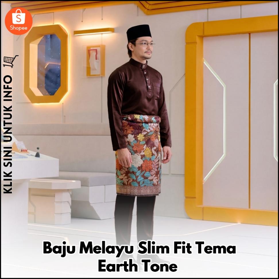 Baju Melayu Slim Fit Tema Earth Tone