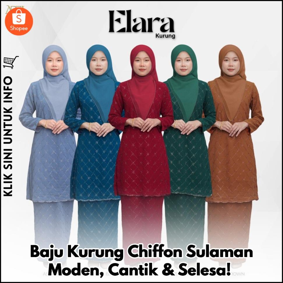 Baju Kurung Chiffon Sulaman Moden, Cantik & Selesa!