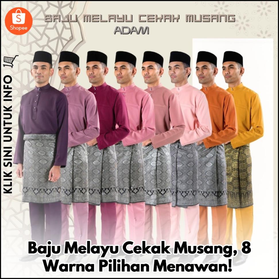 Baju Melayu Cekak Musang, 8 Warna Pilihan Menawan!