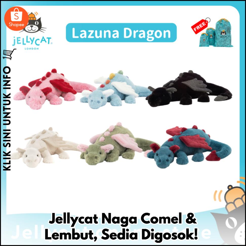 Jellycat Naga Comel & Lembut, Sedia Digosok!