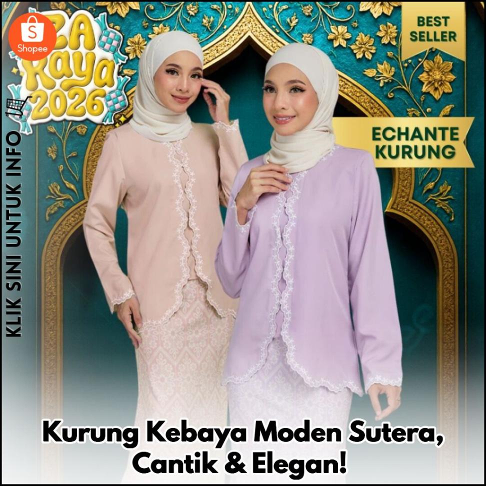 Kurung Kebaya Moden Sutera, Cantik & Elegan!