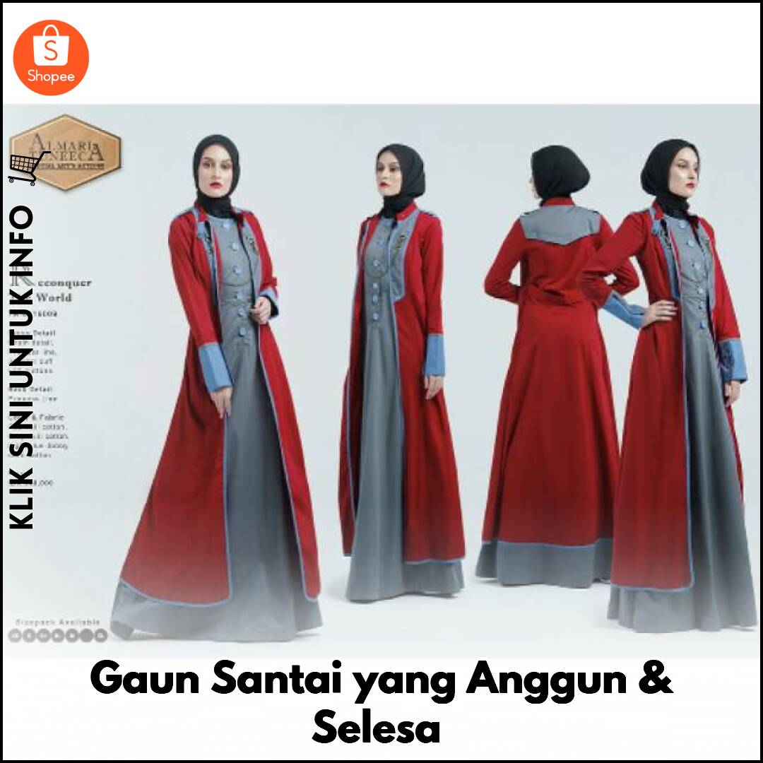 Gaun Santai yang Anggun & Selesa
