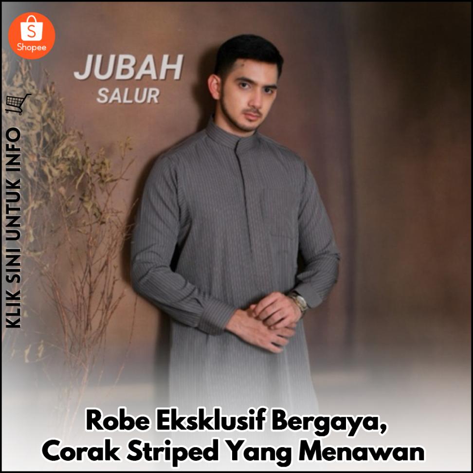 Robe Eksklusif Bergaya, Corak Striped Yang Menawan