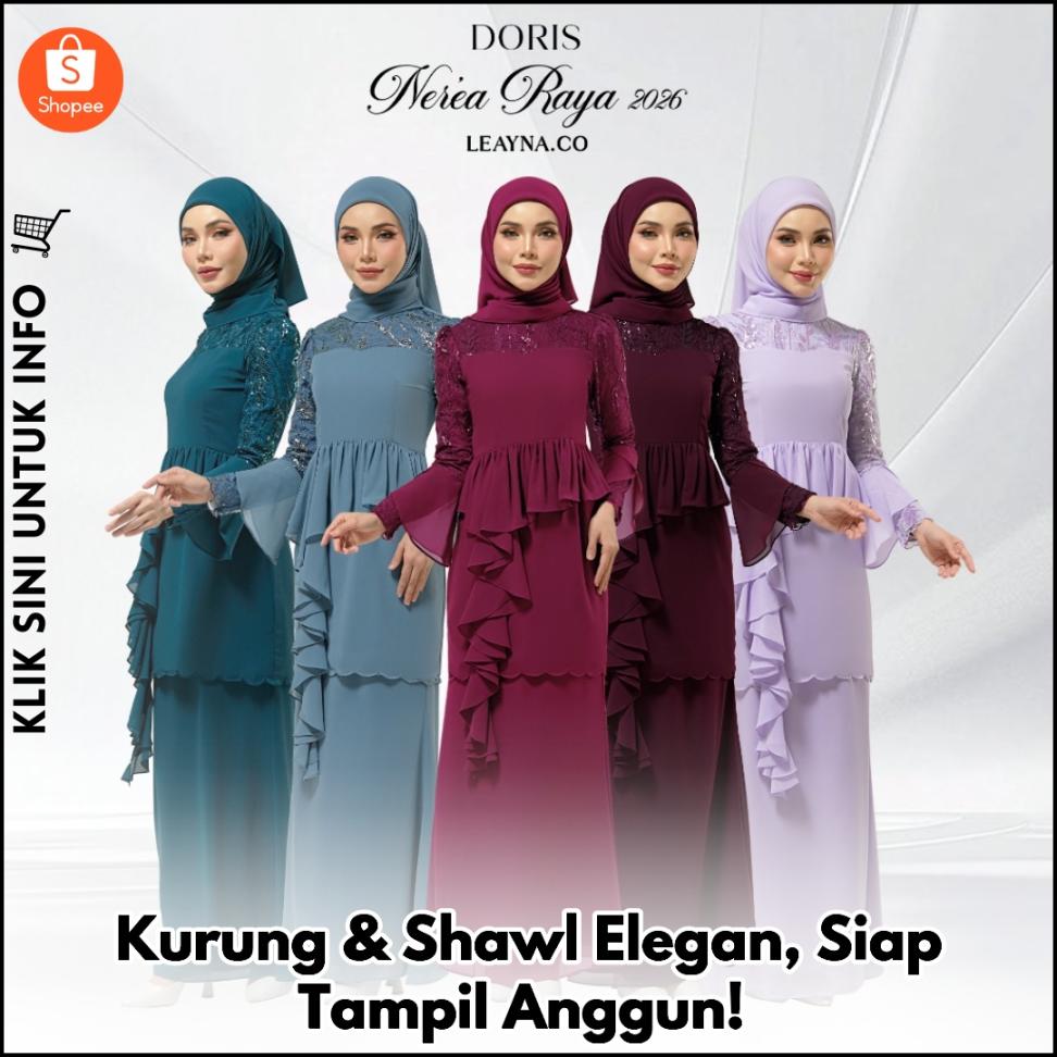 Kurung & Shawl Elegan, Siap Tampil Anggun!