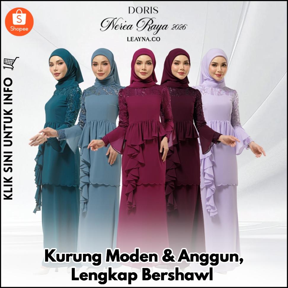 Kurung Moden & Anggun, Lengkap Bershawl