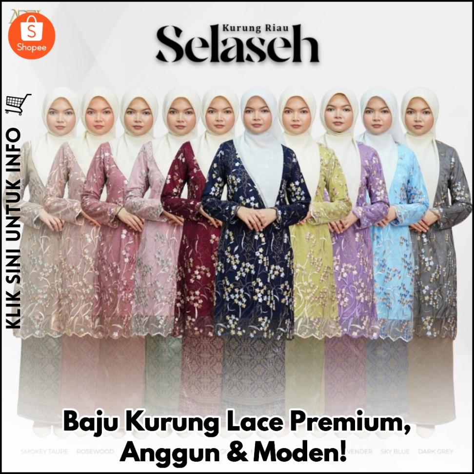 Baju Kurung Lace Premium, Anggun & Moden!