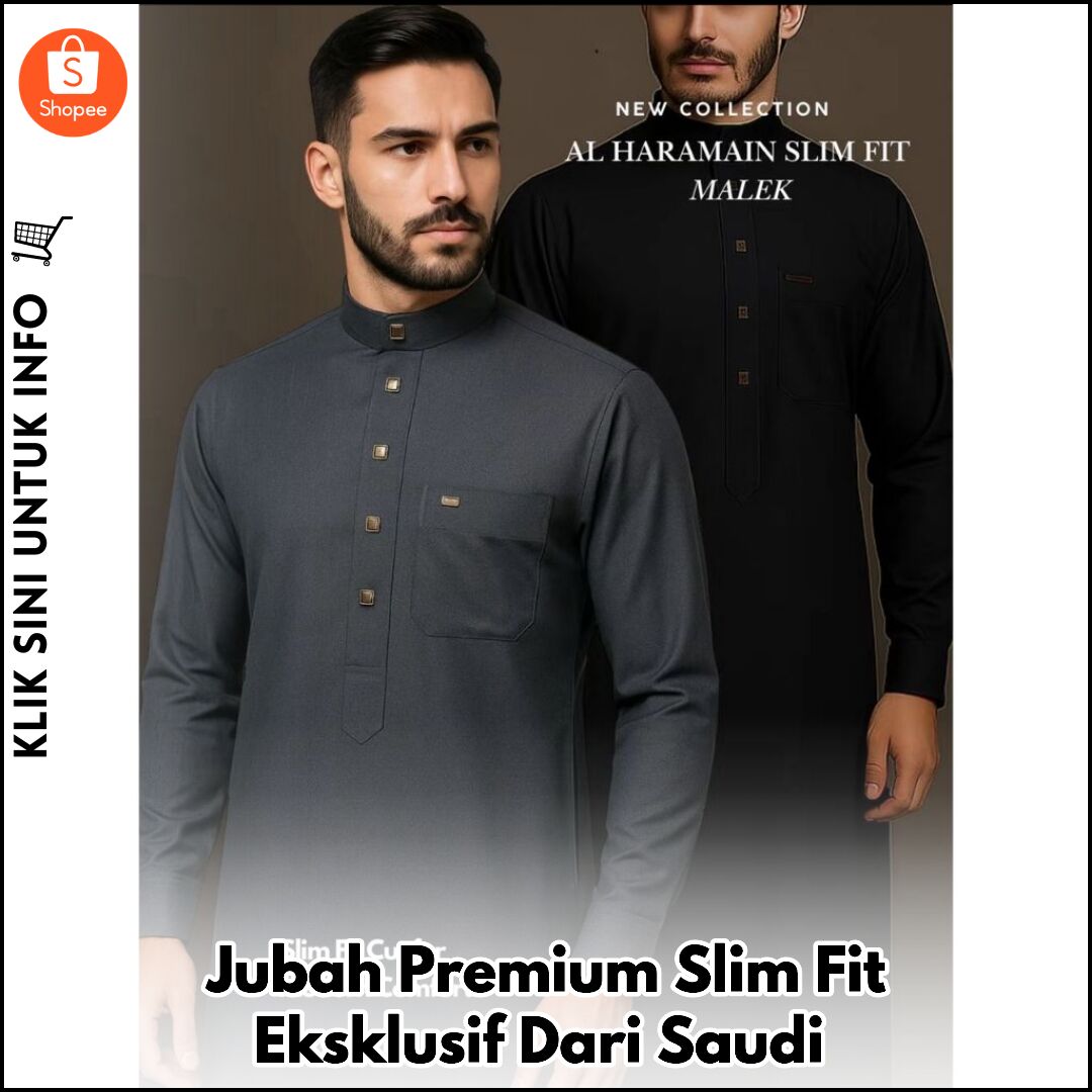 Jubah Premium Slim Fit Eksklusif Dari Saudi