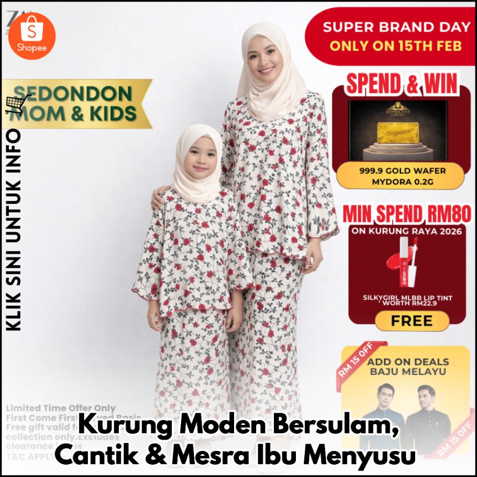 Kurung Moden Bersulam, Cantik & Mesra Ibu Menyusu