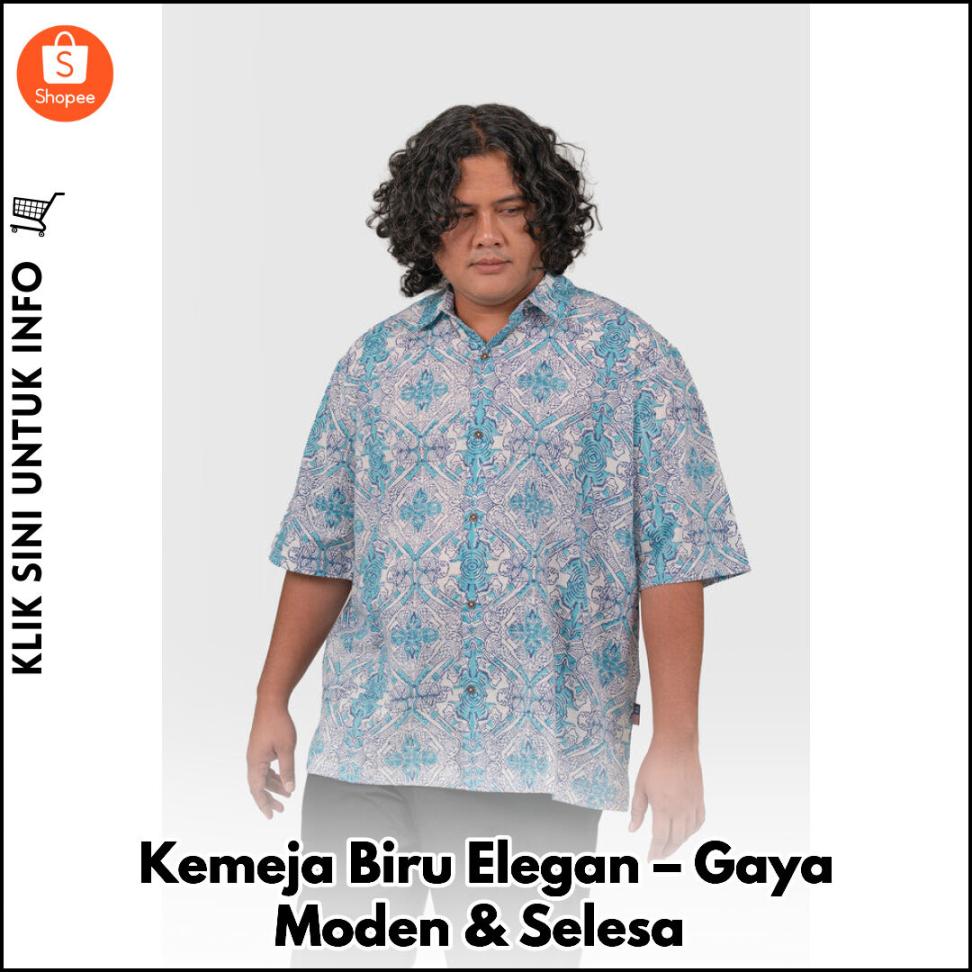 Kemeja Biru Elegan – Gaya Moden & Selesa