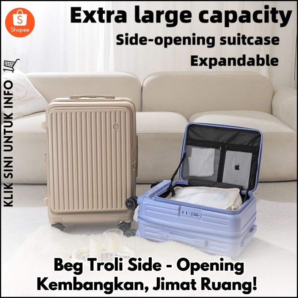 Beg Troli Side-Opening Kembangkan, Jimat Ruang!