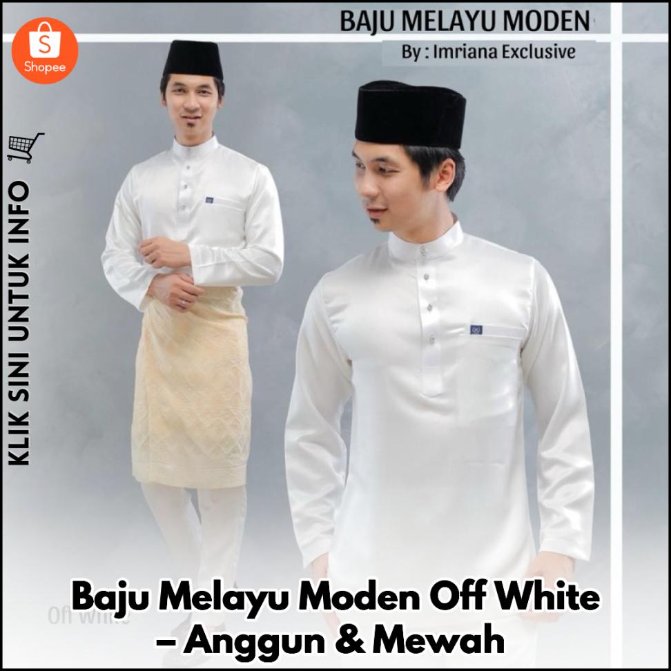 Baju Melayu Moden Off White – Anggun & Mewah