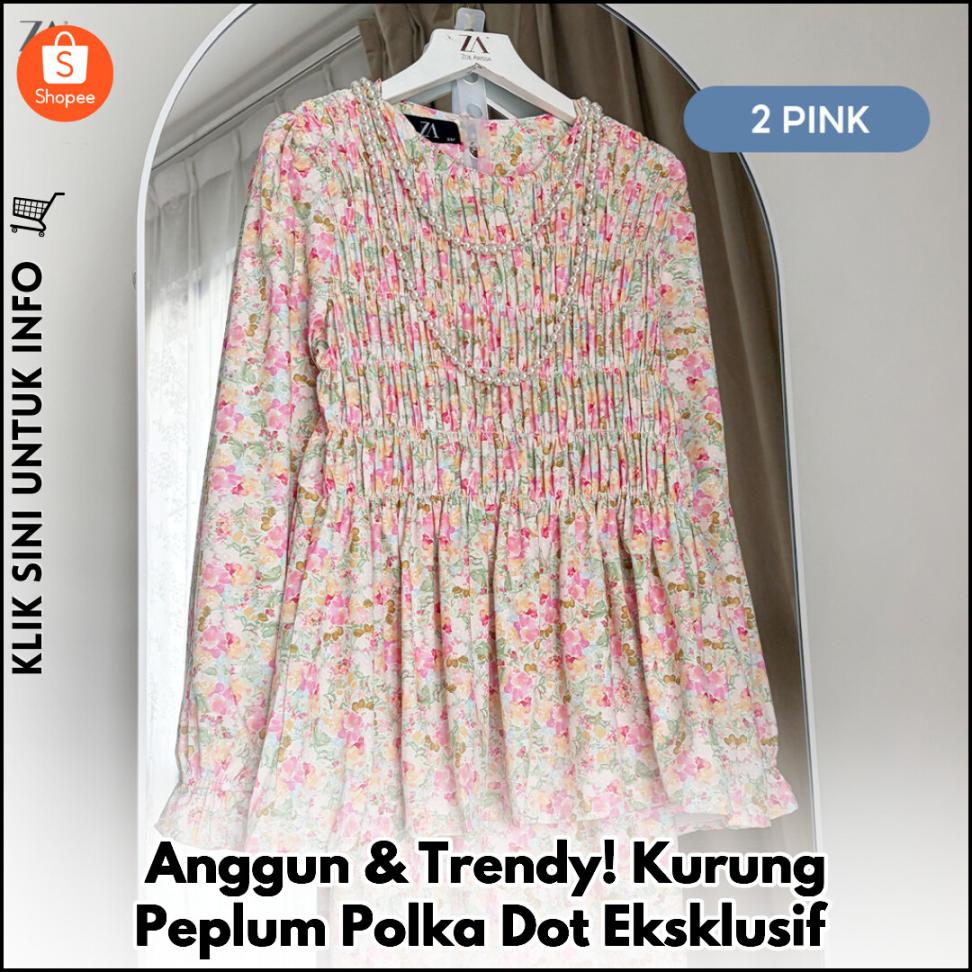 Anggun & Trendy! Kurung Peplum Polka Dot Eksklusif