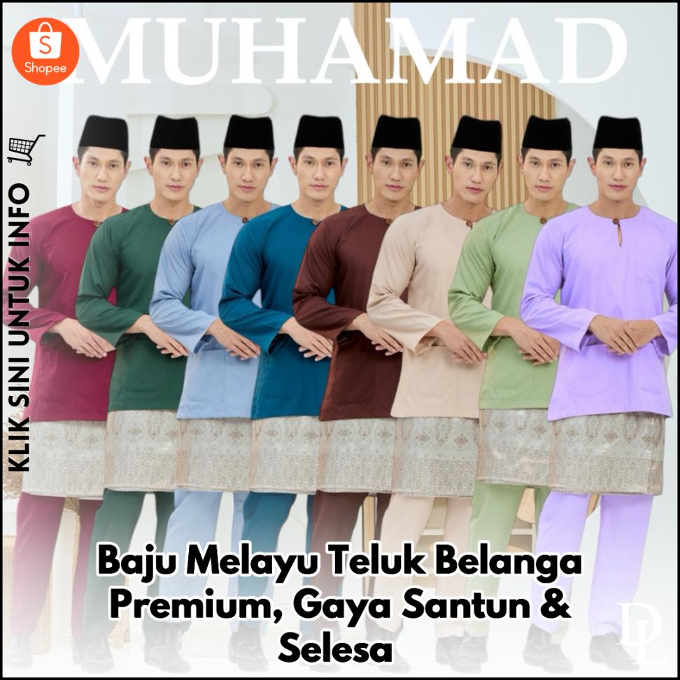 Baju Melayu Teluk Belanga Premium, Gaya Santun & Selesa