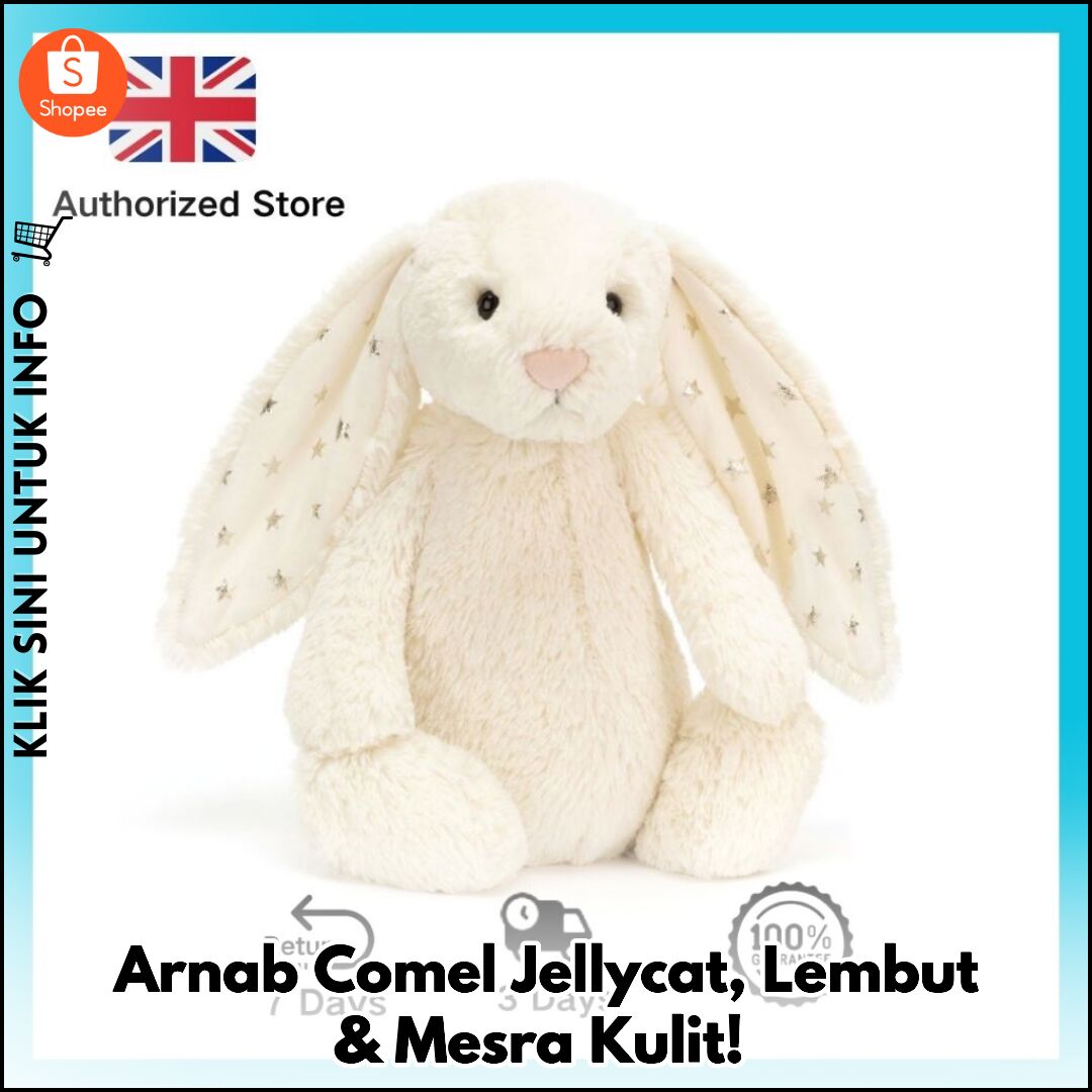 Arnab Comel Jellycat, Lembut & Mesra Kulit!