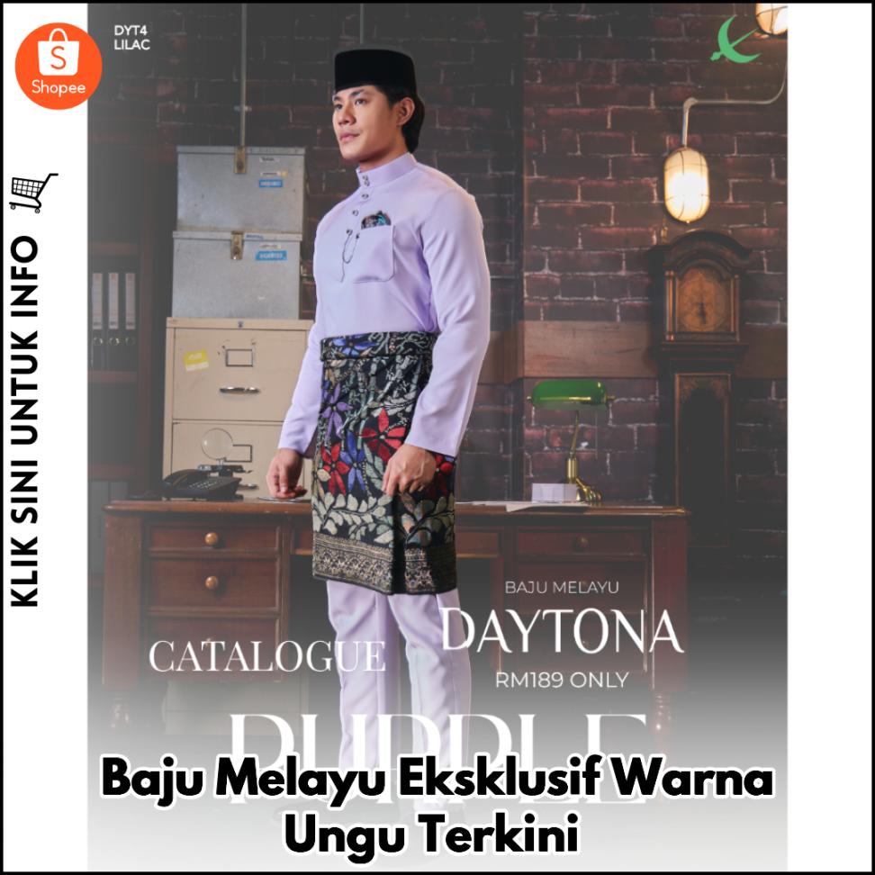 Baju Melayu Eksklusif Warna Ungu Terkini