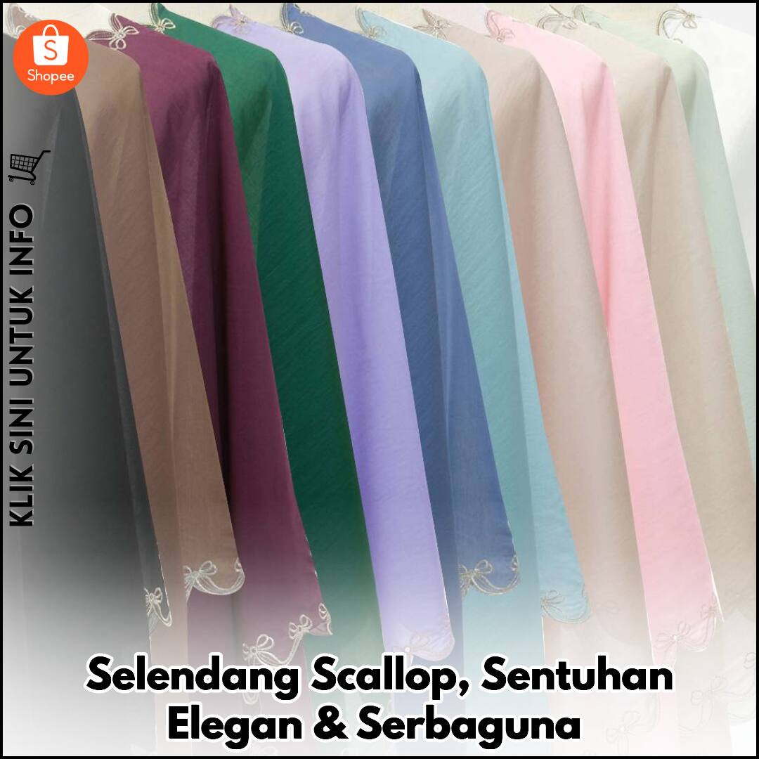 Selendang Scallop Poplook: Cantik & Serbaguna