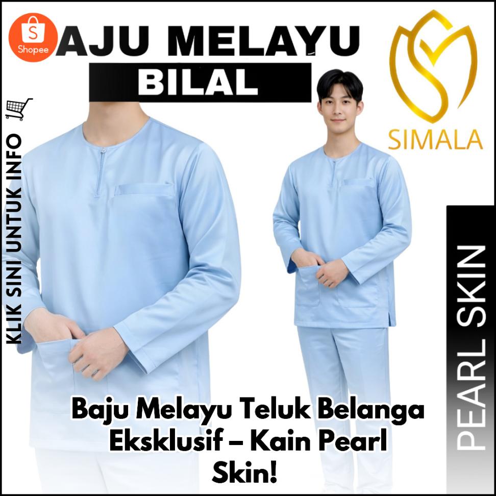 Baju Melayu Teluk Belanga Eksklusif – Kain Pearl Skin!