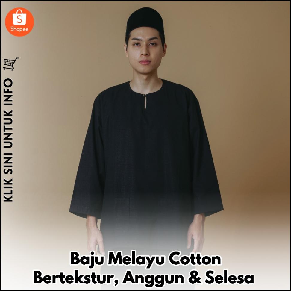 Baju Melayu Cotton Bertekstur, Anggun & Selesa