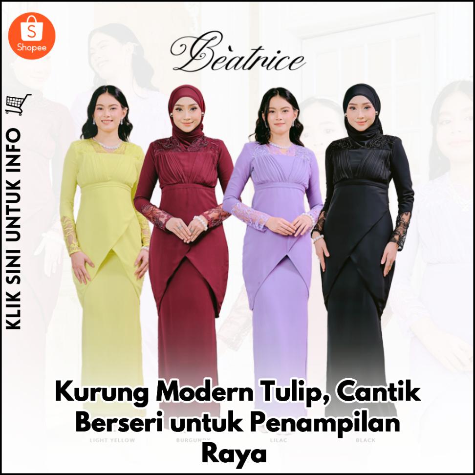 Kurung Modern Tulip, Cantik Berseri untuk Penampilan Raya