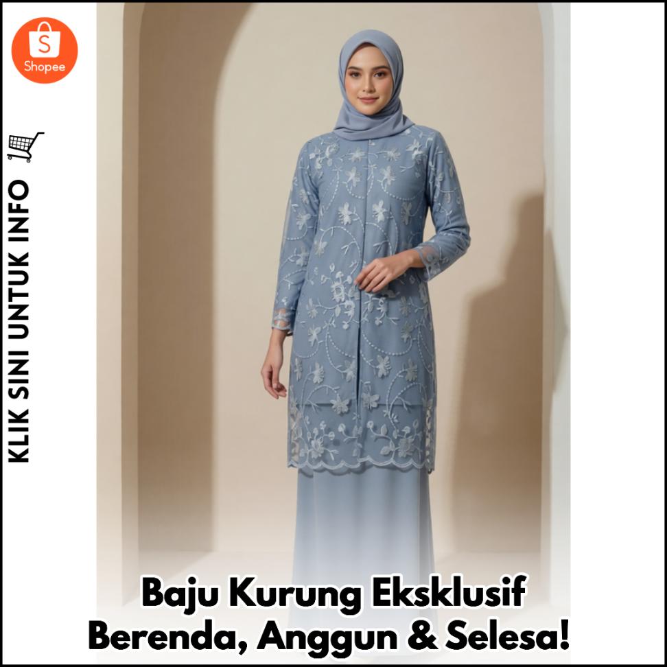Baju Kurung Eksklusif Berenda, Anggun & Selesa!