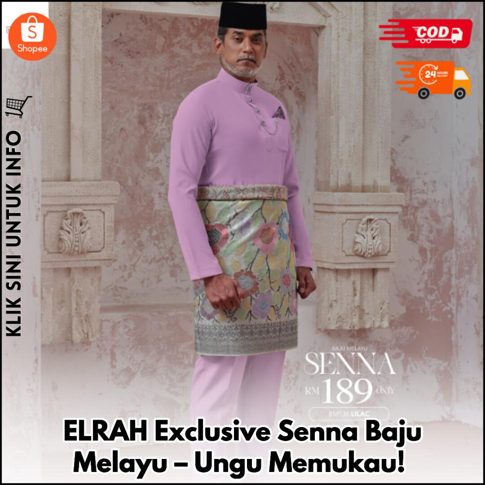 ELRAH Exclusive Senna Baju Melayu – Ungu Memukau!