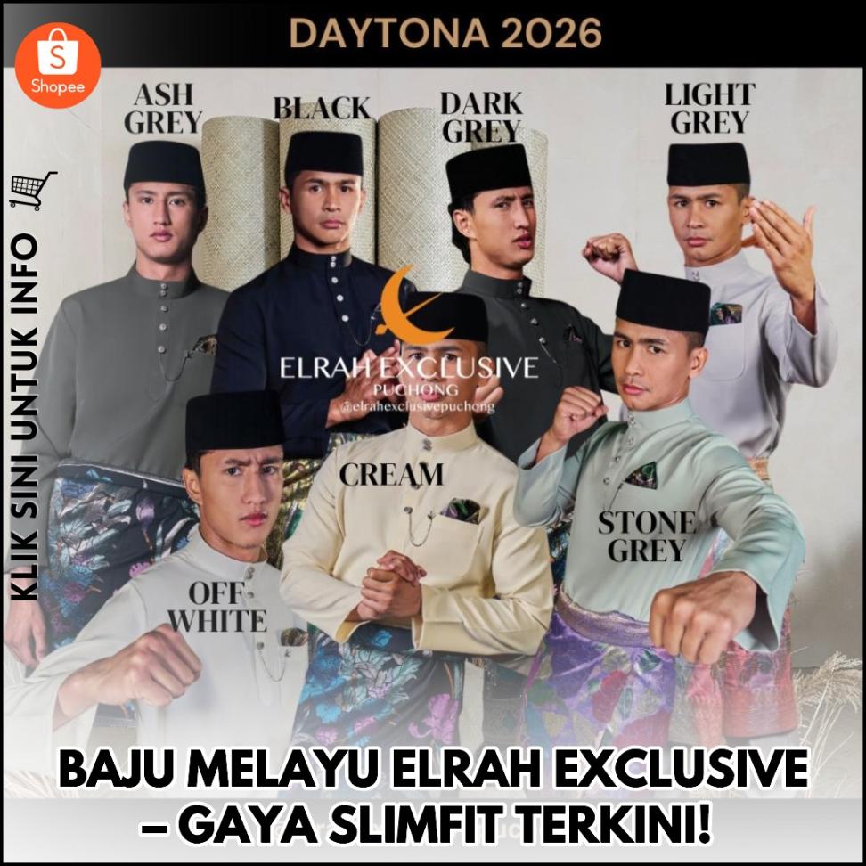 BAJU MELAYU ELRAH EXCLUSIVE – GAYA SLIMFIT TERKINI!