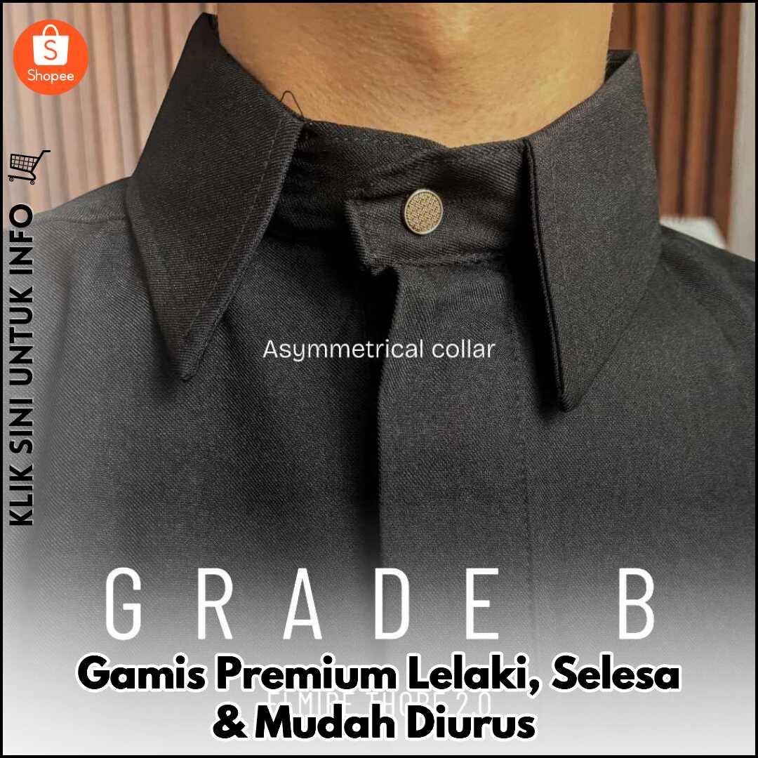 Gamis Premium Lelaki, Selesa & Mudah Diurus