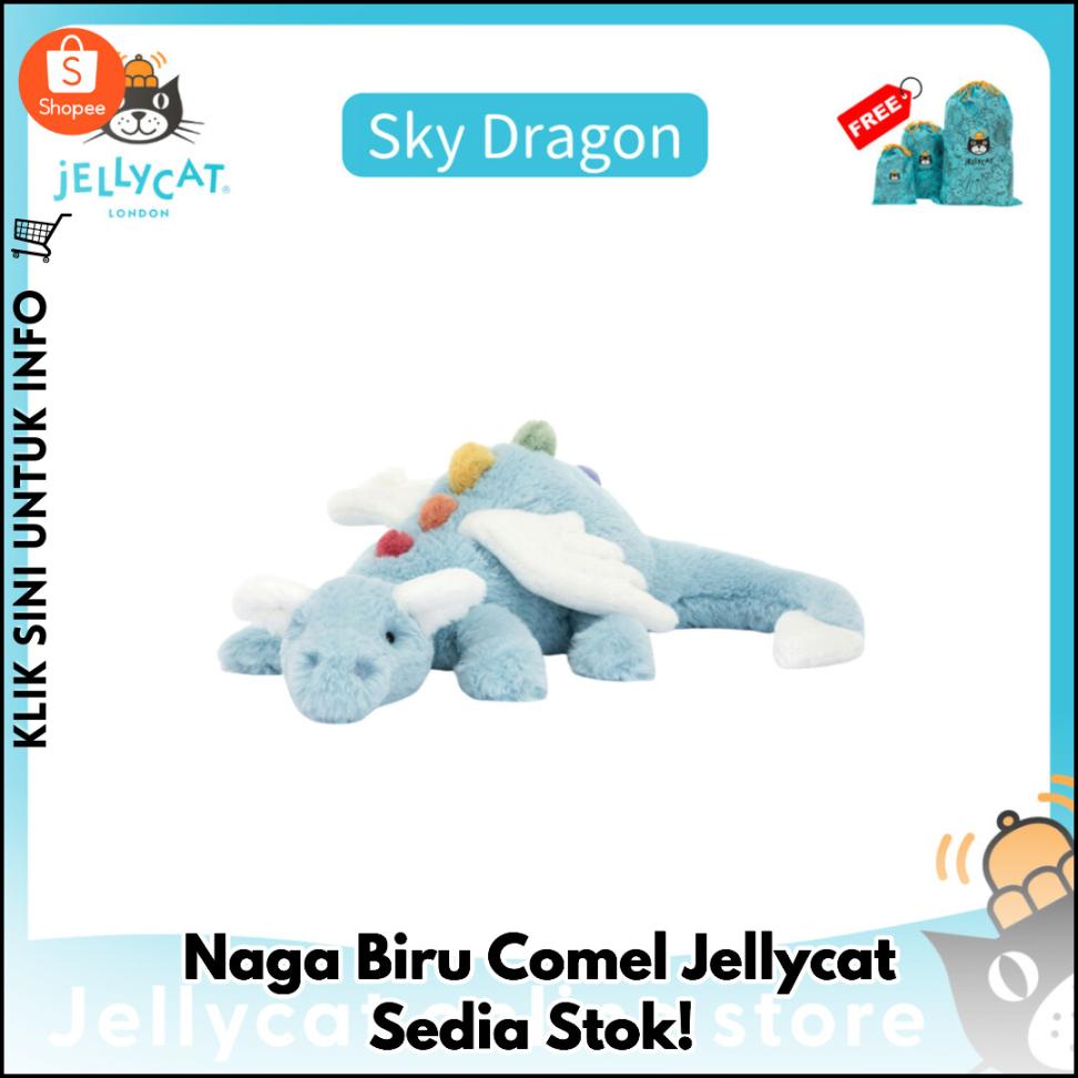 Naga Biru Comel Jellycat Sedia Stok!