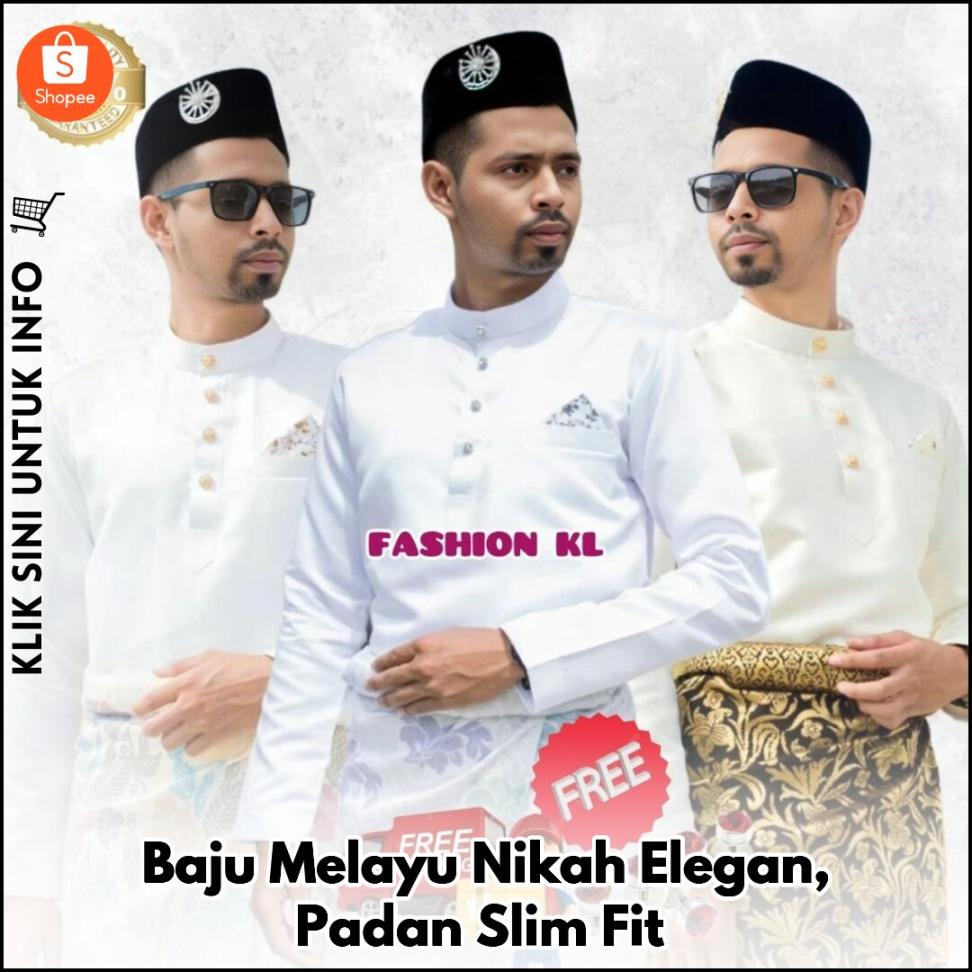 Baju Melayu Nikah Elegan, Padan Slim Fit