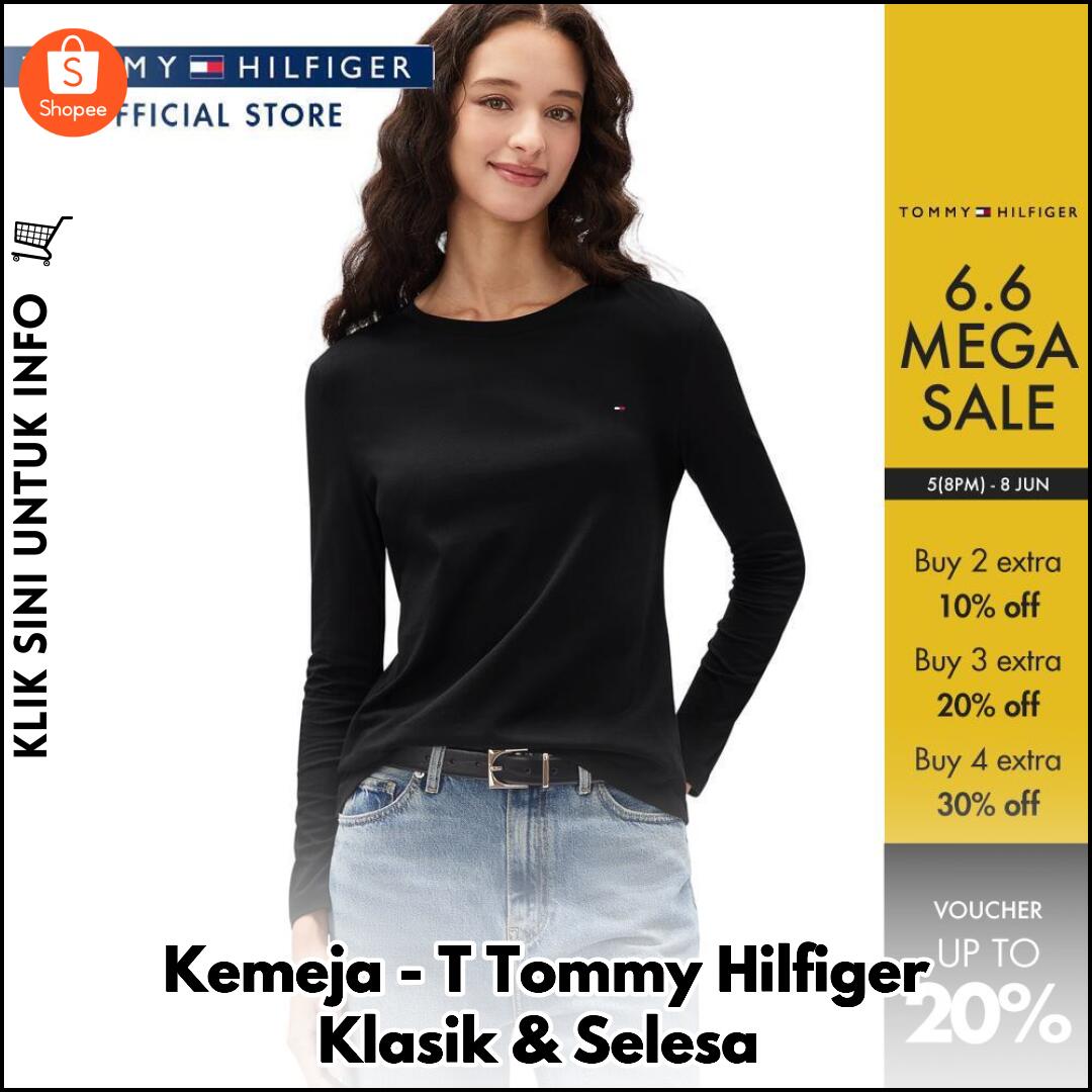 Kemeja-T Tommy Hilfiger Klasik & Selesa