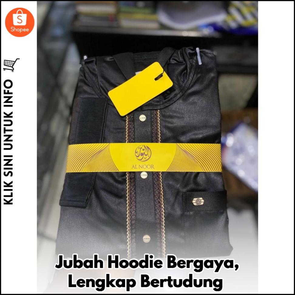 Jubah Hoodie Bergaya, Lengkap Bertudung