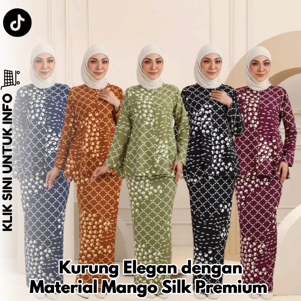 Kurung Elegan dengan Material Mango Silk Premium