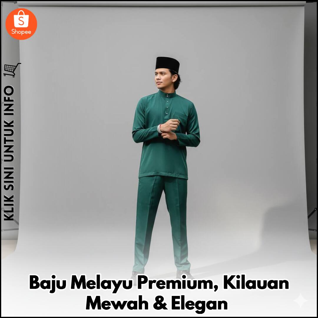 Baju Melayu Premium, Kilauan Mewah & Elegan