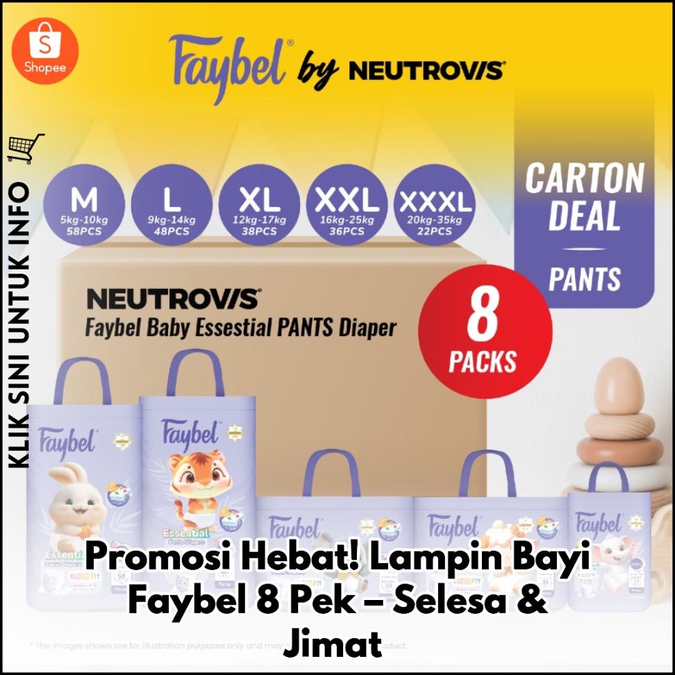 Promosi Hebat! Lampin Bayi Faybel 8 Pek – Selesa & Jimat