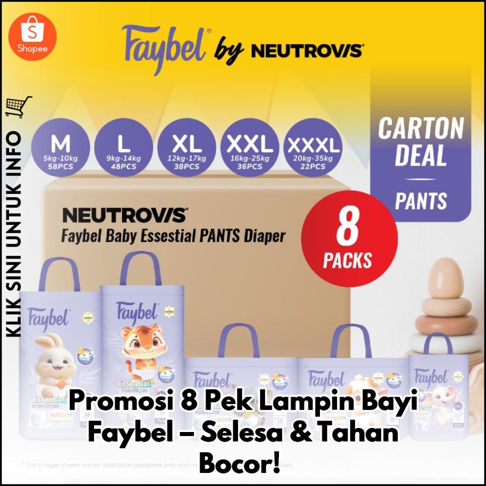 Promosi 8 Pek Lampin Bayi Faybel – Selesa & Tahan Bocor!