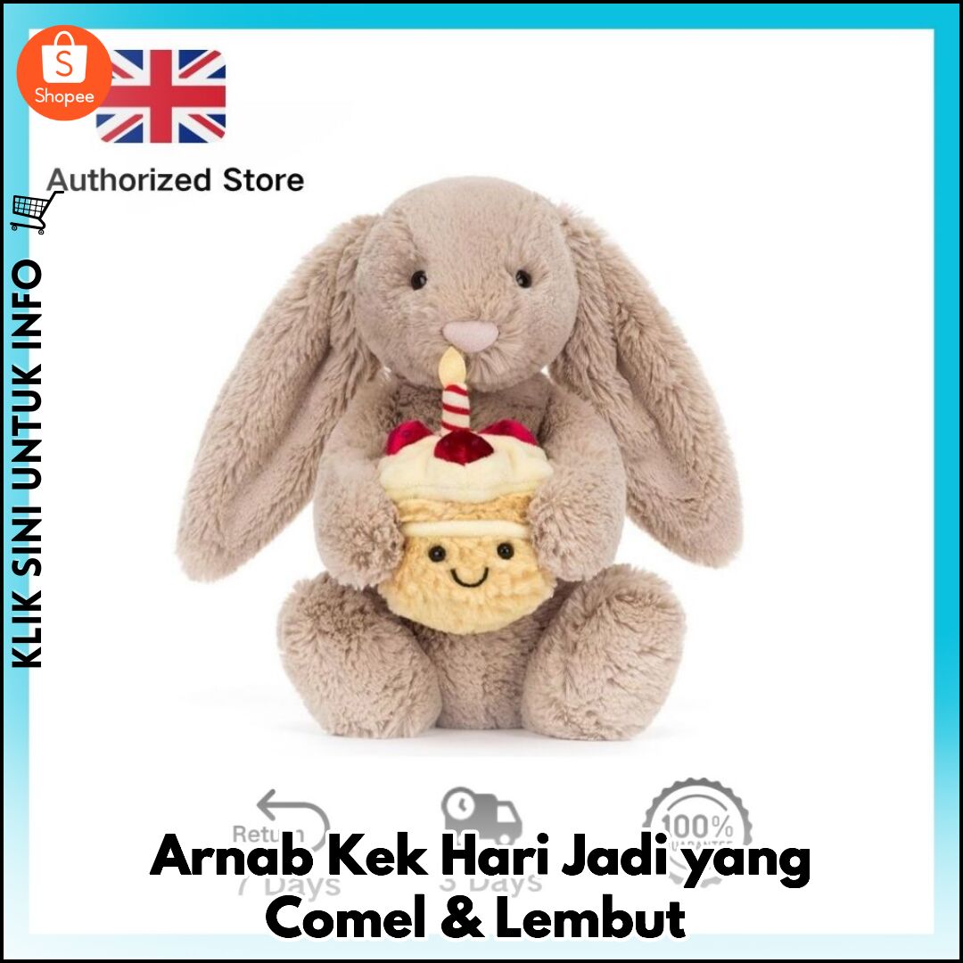Arnab Kek Hari Jadi yang Comel & Lembut