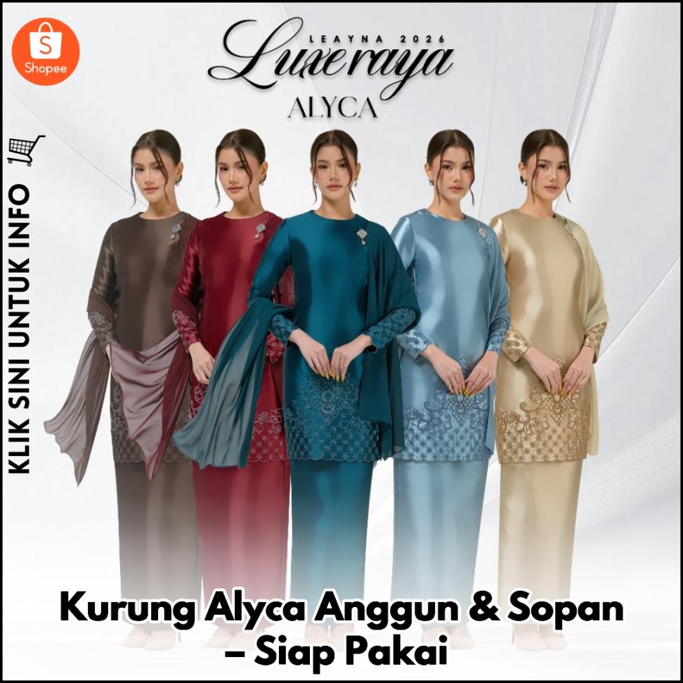 Kurung Alyca Anggun & Sopan – Siap Pakai