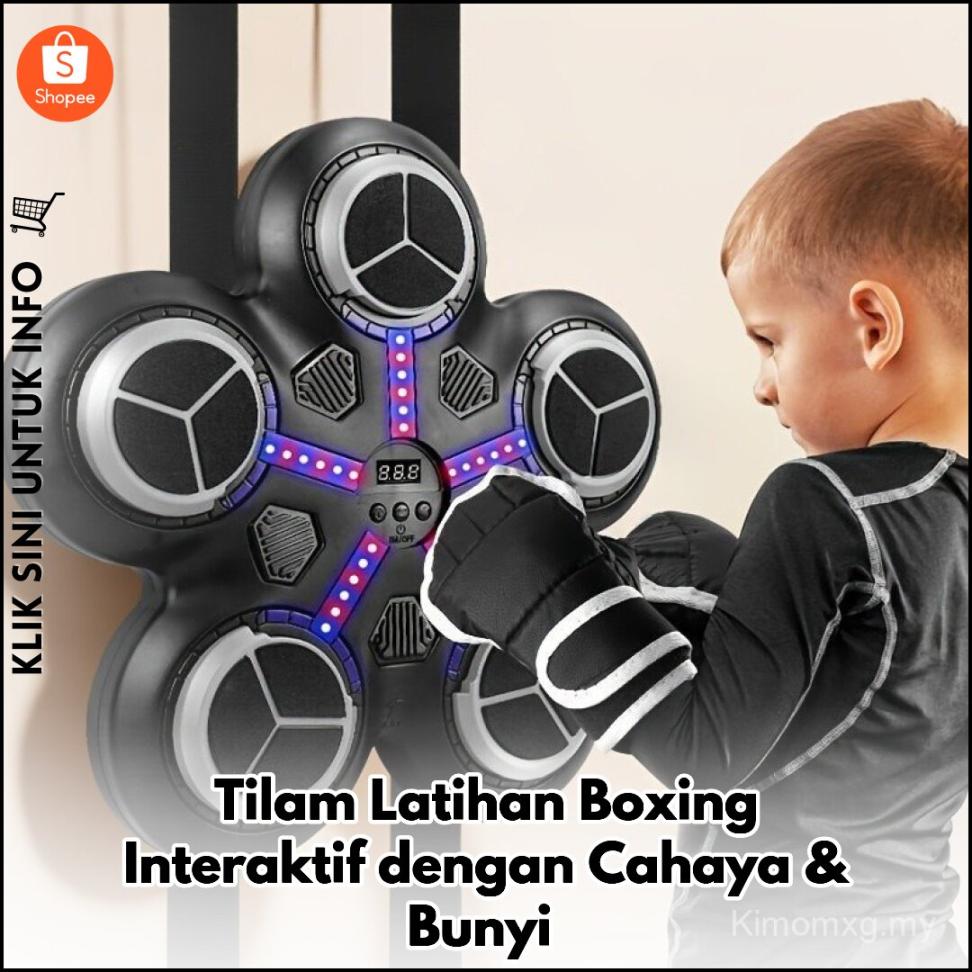 Tilam Latihan Boxing Interaktif dengan Cahaya & Bunyi